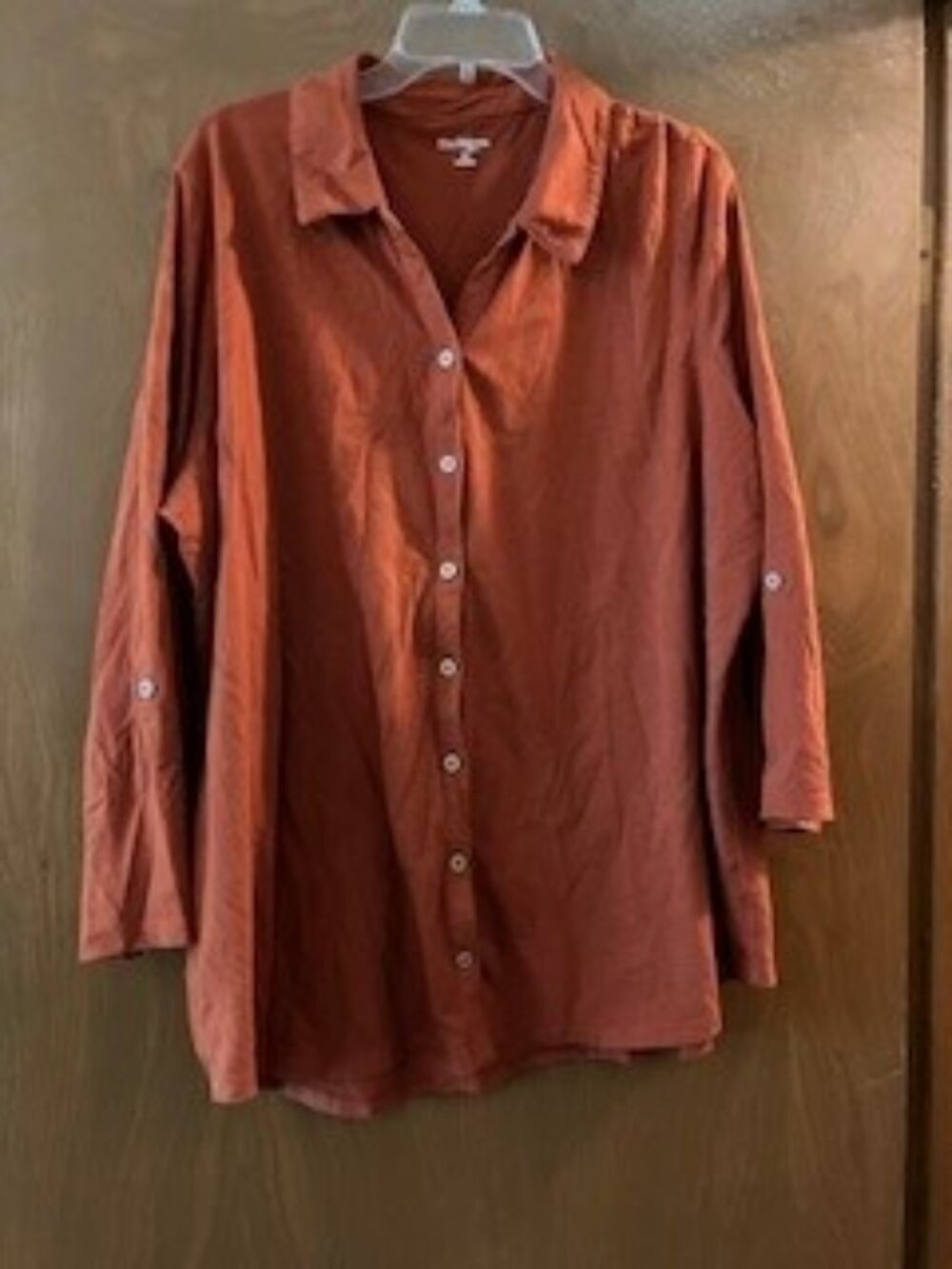 Rust long sleeve top
